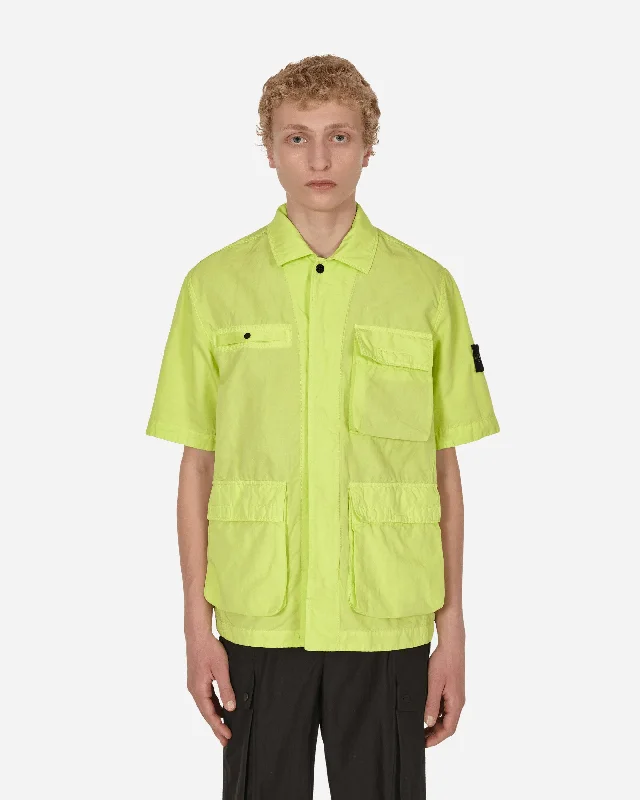 TELA COTONE LINO FIAMMATO-TC Garment Dyed Shortsleeve Jacket Yellow