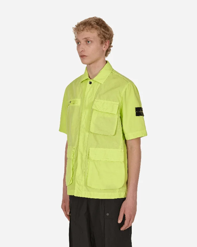 TELA COTONE LINO FIAMMATO-TC Garment Dyed Shortsleeve Jacket Yellow