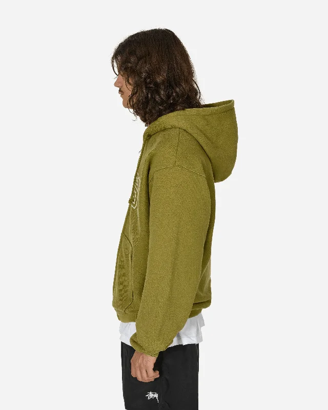 Outline Zip Hoodie Olive