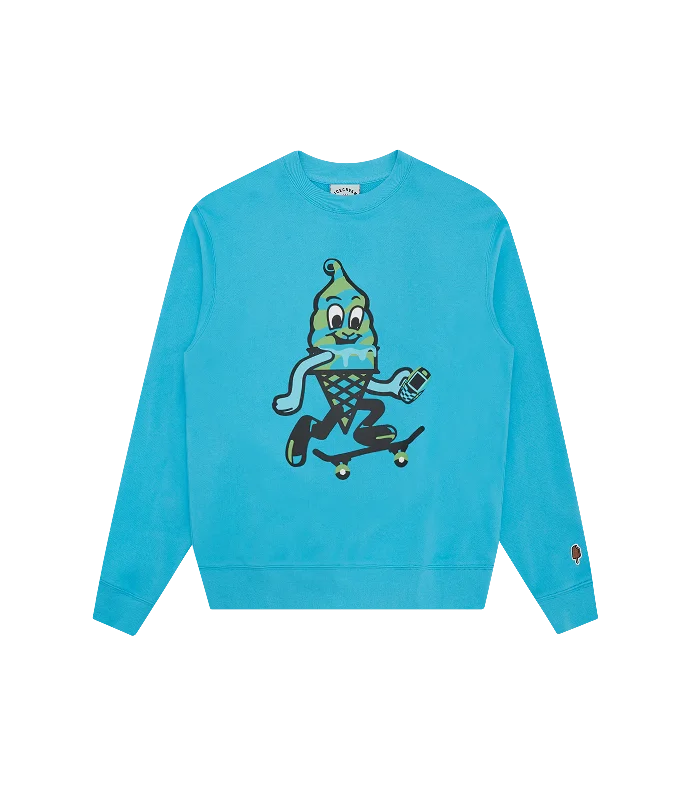 TEAM EU SKATE CONE CREWNECK - BLUE