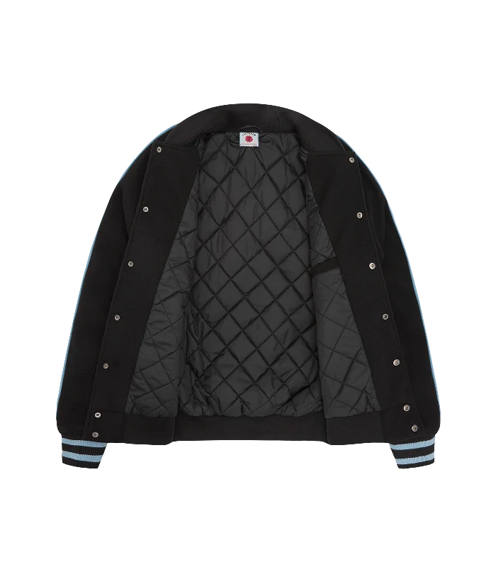 TEAM EU SKATE CONE VARSITY JACKET - BLACK