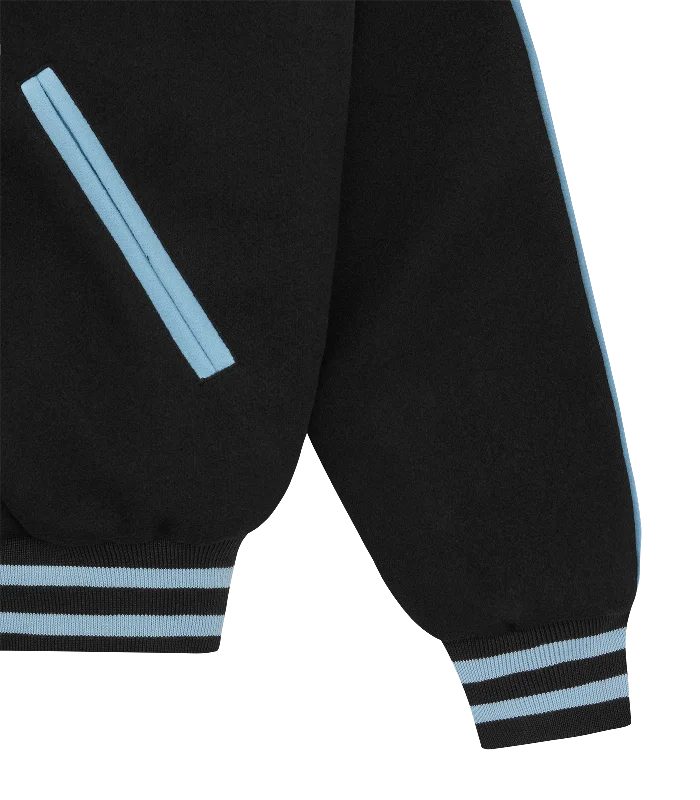 TEAM EU SKATE CONE VARSITY JACKET - BLACK