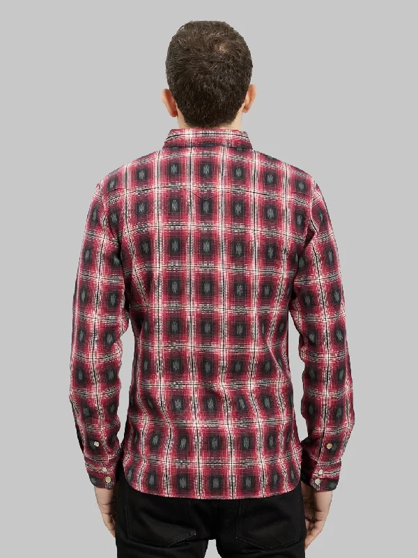 The Flat Head Native Check Western Shirt Red