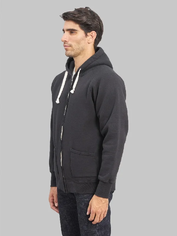 The Strike Gold Loopwheeled Zip Hoodie Black