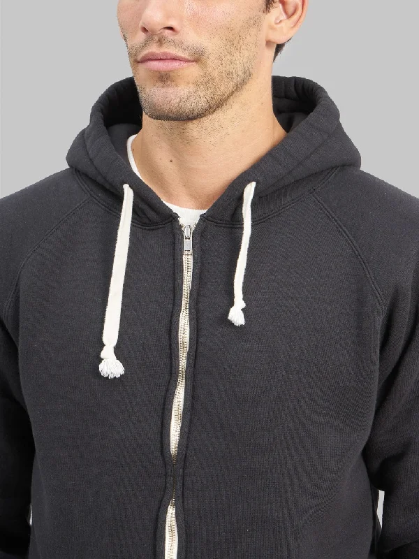 The Strike Gold Loopwheeled Zip Hoodie Black