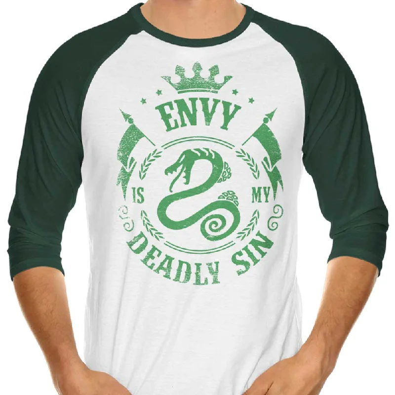 3/4 Sleeve Raglan T-Shirt / Dark Green / XS