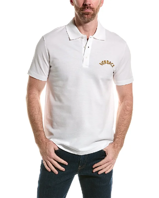 Versace mens  Taylor Fit Polo Shirt, S, White