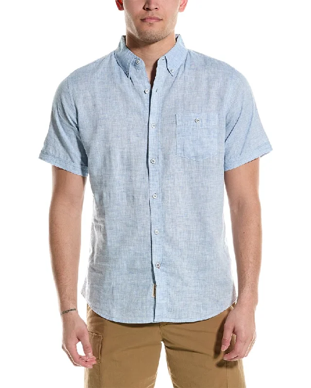 WEATHERPROOF VINTAGE Linen-Blend Woven Shirt