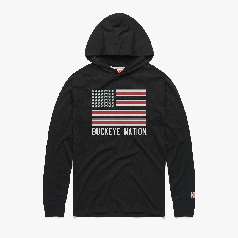 Buckeye Nation Flag Lightweight Hoodie