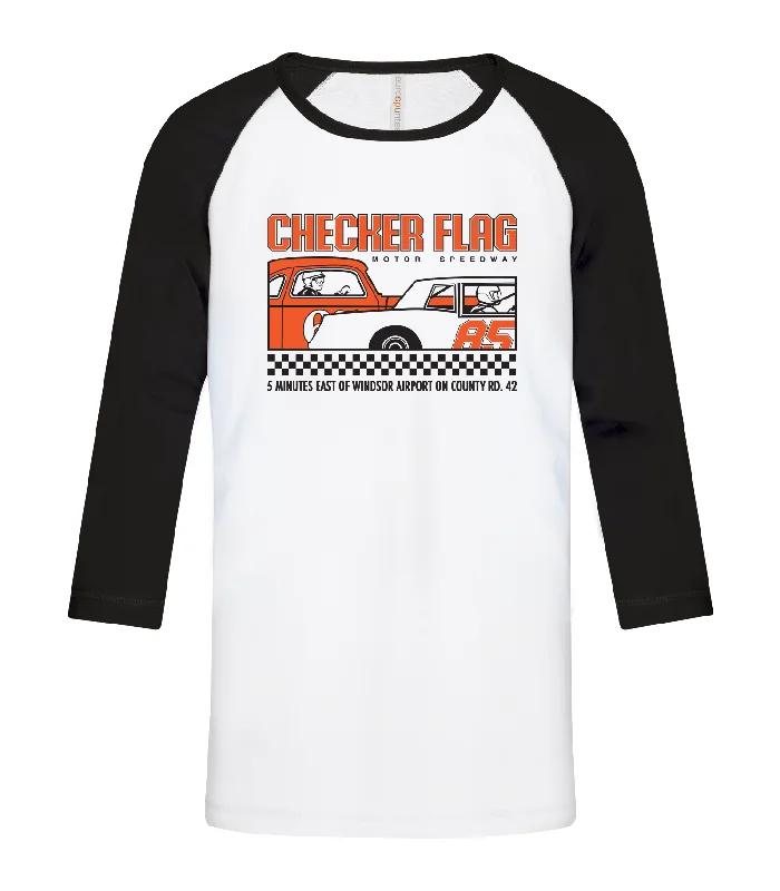 Checker Flag Baseball Tee