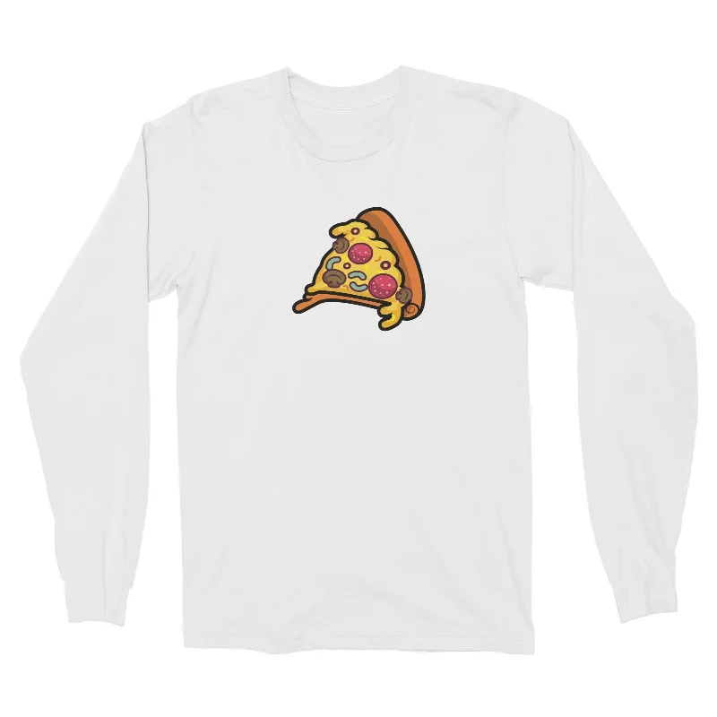 Fast Food Pizza Slice Long Sleeve Unisex T-Shirt  Matching Family Comic Cartoon