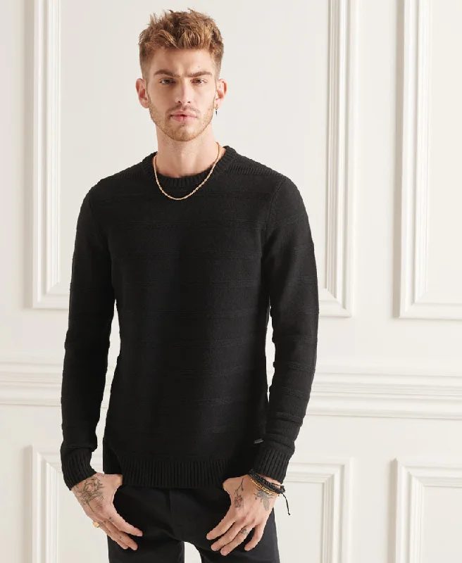 Studios Stripe Knit Crew | Mono Black