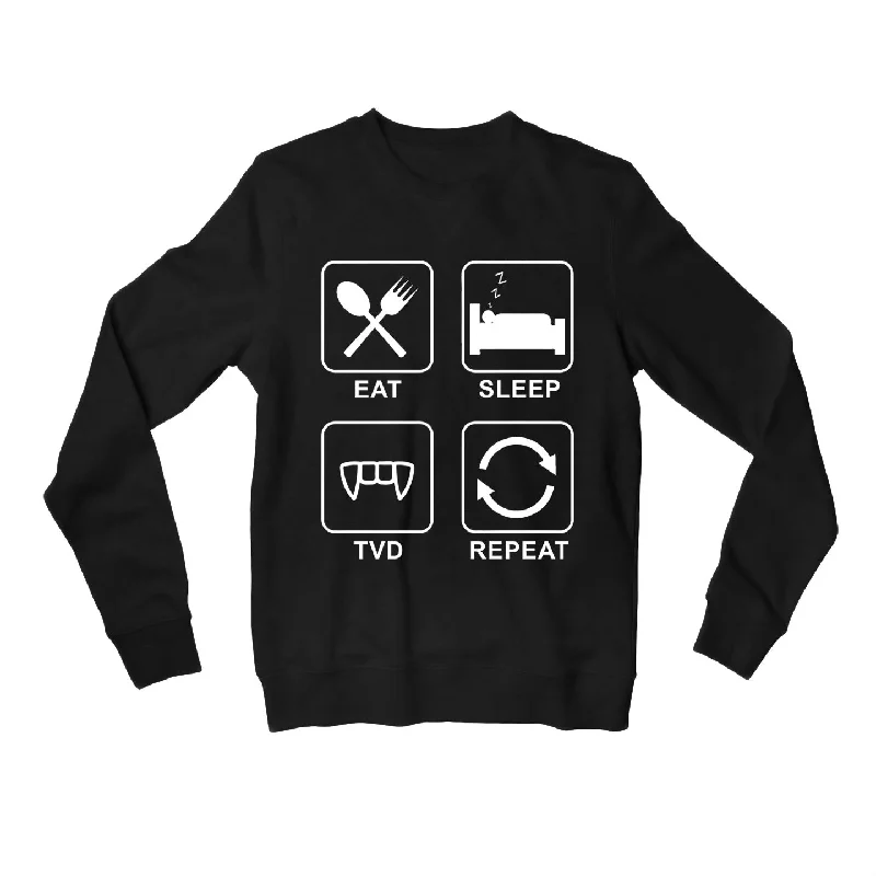 Sweatshirt - Eat Sleep TVD Repeat