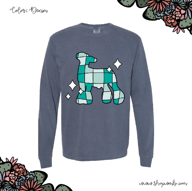 Turquoise Disco Lamb LONG SLEEVE T-Shirt (S-3XL) - Multiple Colors!